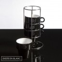 4 Mugs sur rack 