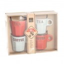 Coffret 4 tasses à café "Vintage"